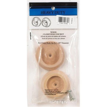 JOHN STERLING John Sterling RP-0038-HD25 1.37 in. dia. Hardwood Heavy Duty Pole Sockets- 1 Pair - pack of 25 5303029